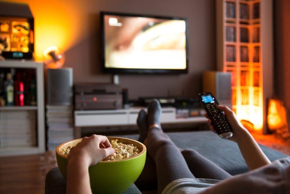 One more episode... then another. Sitting still for hours can leave your body feeling sluggish and stiff.