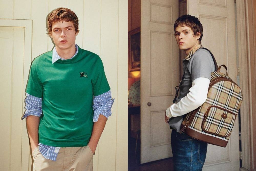 Moses Martin fronts Burberry's Escape to the Countryside campaign, marking his first major modelling project as he begins carving out a path of his own in fashion.