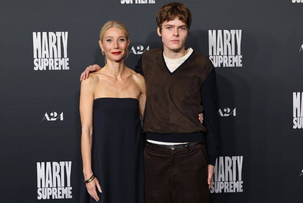 Gwyneth Paltrow and her son, Moses Martin, pictured together at a recent event. The 20-year-old has now stepped into the fashion spotlight, making his modelling debut in Burberry's latest campaign.