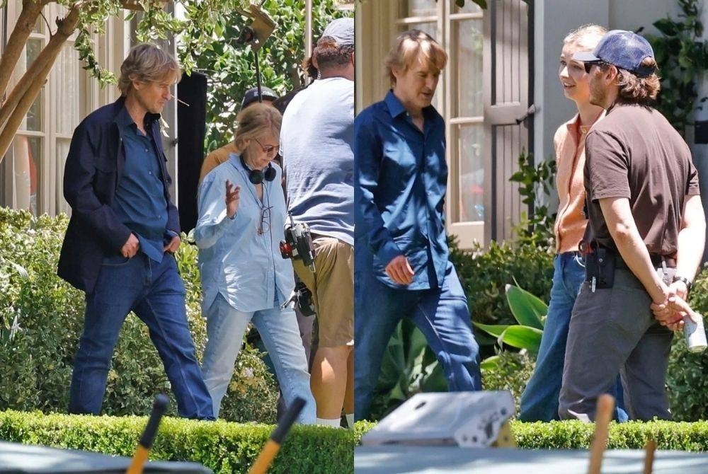 Apple Martin was spotted on the Los Angeles set of Paris Paramount, working alongside Owen Wilson as she films her first major movie role.