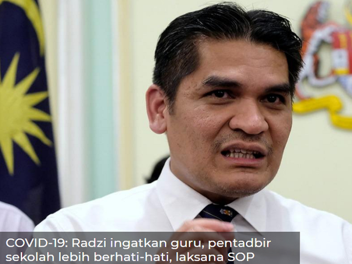 Radzi ingatkan guru dan pentadbir sekolah lebih berhati-hati, laksana SOP