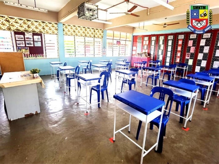 Antara ruang yang sudah dibuat mengikut SOP KPM. SMK Tanah Merah kini bersedia
