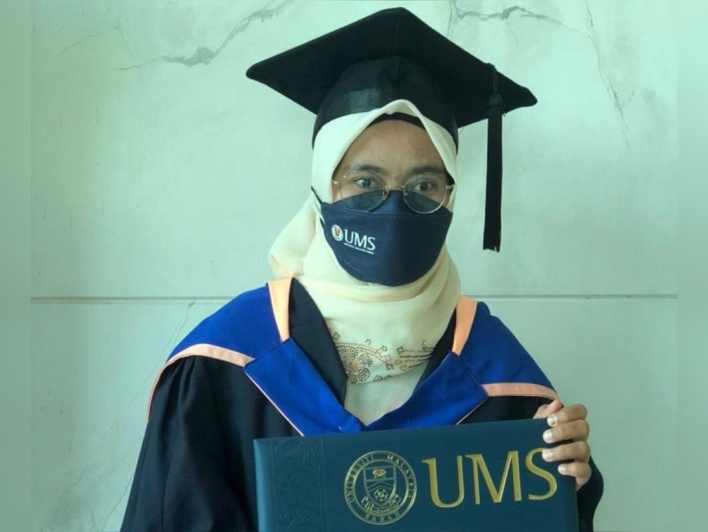 Siswazah OKU penglihatan raih segulung ijazah penglihatan perkataan kecil ums universiti malaysia sabah cadang sambung diploma perguruan