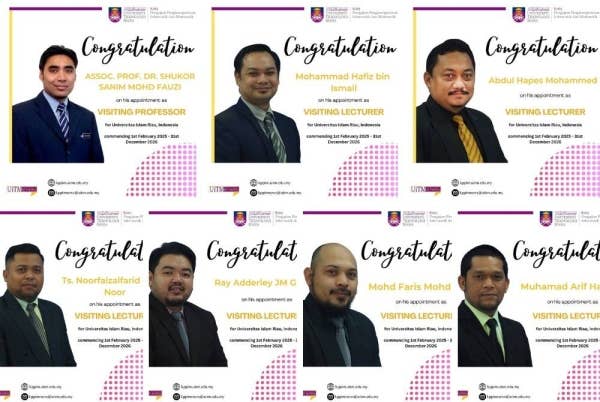 Tujuh individu yang telah mengharumkan nama UiTM Cawangan Perlis, dari kiri (atas), Shukor Sanim, Mohammad Hafiz dan Abdul Hapes. Manakala dari kiri (bawah), Noorfaizalfarid, Ray Adderley, Mohd Faris dan Muhamad Arif. Foto: Facebook Kolej Pengajian Pengkomputeran, Informatik dan Matematik KPPIM - Perlis
