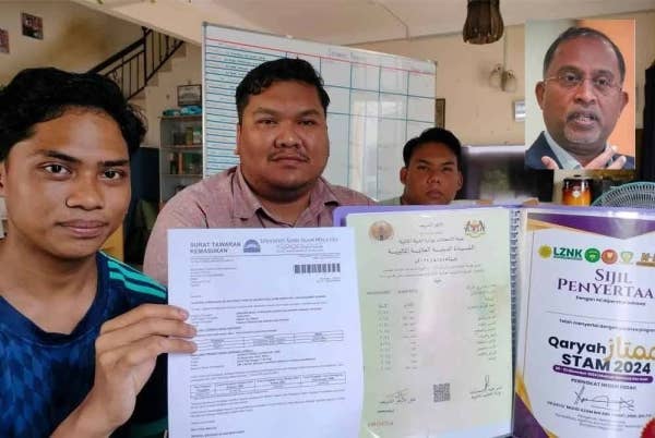 Rayuan Pertubuhan Rumah Anak Yatim Az Zahra yang memohon bantuan untuk merealisasikan impian penghuninya, Muhammad Firdaus (kiri) menjejakkan kaki ke menara gading. Gambar kecil: Zambry