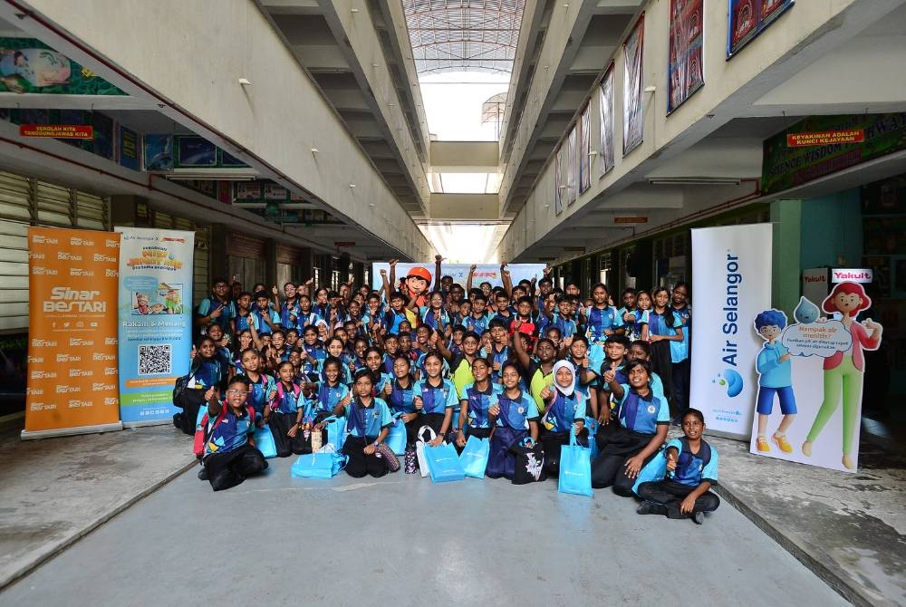 Jelajah TV PSS Sinar Bestari X Air Selangor: Misi Jimat Air Bersama BoBoiBoy diteruskan dengan penuh meriah di SJKT Simpang Lima baru-baru ini. FOTO: ASRIL ASWANDI SHUKOR