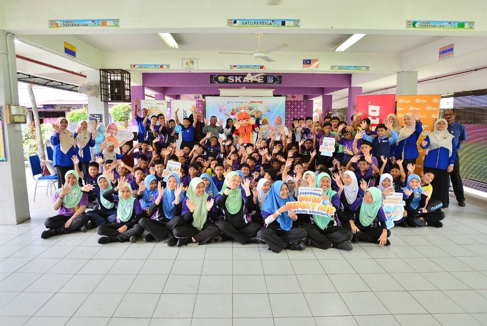 Sebahagian peserta yang menyertai siri Jelajah TV PSS Sinar Bestari Bersama Air Selangor X BoBoiBoy baru-baru ini. 