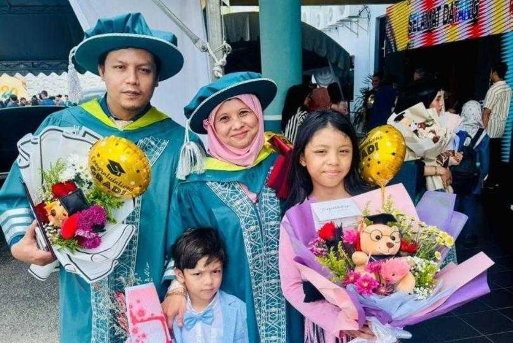 Dr Mohd Rozaimy dan Dr Noor Amira Syazwani berjaya menamatkan pengajian PhD mereka meskipun berdepan pelbagai cabaran sepanjang perjalanan akademik. 