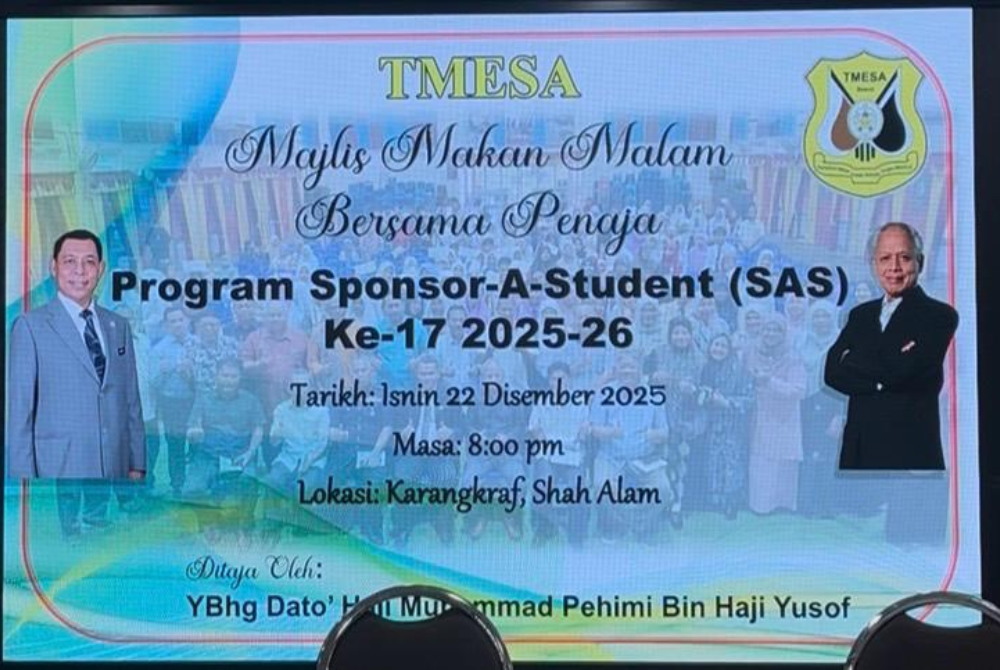 Majlis Makan Malam TMESA sempena Program SAS 17 berlangsung di Dewan Karangkraf pada Isnin. 