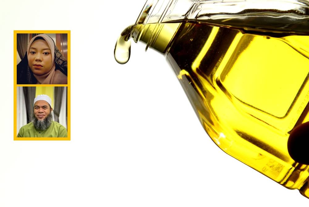 Namun terdapat juga masalah lain yang menyebabkan bekalan minyak paket berkurang iaitu disebabkan oleh aktiviti penyeludupan minyak dan disalah guna oleh penjual (Foto: Canva). Gambar kecil: Suraya dan Dr Jaharudin