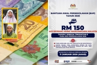 Menyedari beban yang dipikul rakyat, kerajaan telah menggerakkan strategi serampang dua mata melalui penyaluran BAP dan pemerkasaan Program Jualan Rahmah Kembali Ke Sekolah. Gambar kecil: Nor Hidayah dan Dr Jaharudin