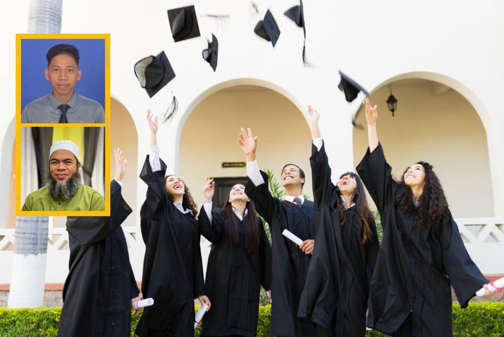 Graduan bukan sahaja memerlukan pendapatan untuk kelangsungan hidup, malah untuk membina masa depan yang stabil dari segi kewangan, emosi dan sosial. Foto: Canva. Gambar kecil: Muhammad Arif dan Dr Jaharudin 