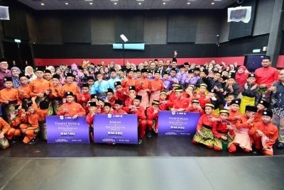 Sembilan sekolah menyertai Pertandingan Nasyid Sekolah Rendah sempena Karangkraf Ramadan Bookfest di Studio F Karangkraf pada Khamis. FOTO: ASRIL ASWANDI MOHD SYUKUR
