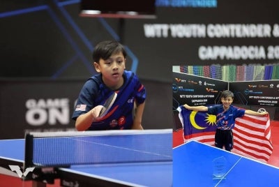 Menerusi perkongsian Facebook Harimau Malaya, Azhar Habib mempamerkan aksi cemerlang apabila menewaskan wakil tuan rumah, Ege Bolat dari Turki dengan kemenangan straight set 3–0 (11–7, 11–9, 11–9) pada perlawanan akhir. Foto: Facebook Harimau Malaya 