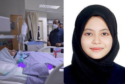 Suara Aleeya masih kabur. Tangannya hanya mampu bergerak sedikit. Lebih menyayat hati, doktor memaklumkan berlaku jangkitan kuman pada saluran pernafasan yang menyebabkan Aleeya kembali sukar bernafas. Bantuan mesin pernafasan terpaksa disambung semula. Foto: Universiti Utara Malaysia (Official FB)