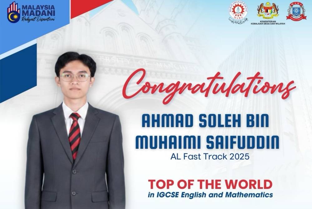Pencapaian dirangkul Ahmad Soleh bukan sahaja membanggakan keluarga, malah mengharumkan nama institusi di peringkat antarabangsa. 