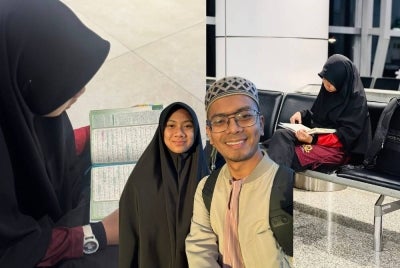 Semoga Abidah terus teguh dengan al-Quran, istiqamah dalam hafazan dan menjadi inspirasi buat rakan sebaya. Gambar tengah: Firdaus bersama anaknya, Abidah. 
