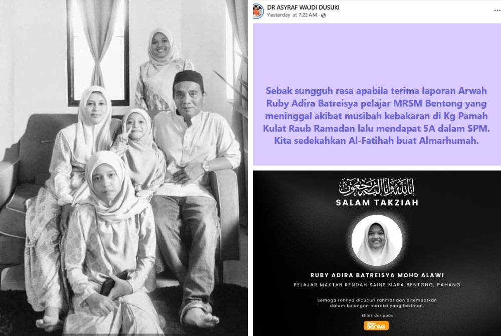 Ramai yang meluahkan rasa sebak dan simpati, selain mendoakan agar roh arwah dan ahli keluarganya ditempatkan dalam kalangan orang beriman.
