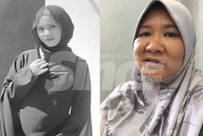 Bagaimanapun Zuraifah (kanan) memberitahu, jika cikgu terbabit serta ahli keluarga hendak datang ke rumah, dia tidak izinkan.