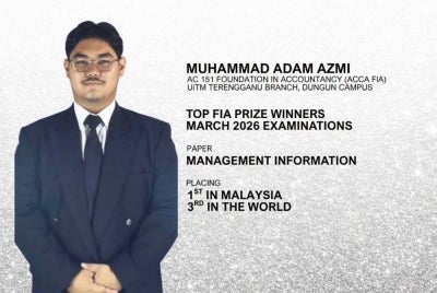 Sebagai penerima biasiswa Skim Pelajar Cemerlang bagi ACCA FIA, kejayaan Muhammad Adam bukan sahaja membanggakan diri sendiri, malah mengangkat nama keluarga, institusi dan negeri. Foto: Facebook UiTM 
