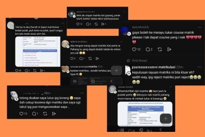 Antara komen mengenai keputusan kemasukan ke program matrikulasi bagi lepasan SPM 2025.