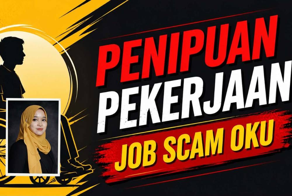 Tragisnya, di sebalik keghairahan melangkah ke alam pekerjaan, belia OKU kini menjadi sasaran empuk pemangsa digital yang licik bersembunyi di sebalik skrin. Gambar kecil: Cikgu Siti Ainulmursyida 