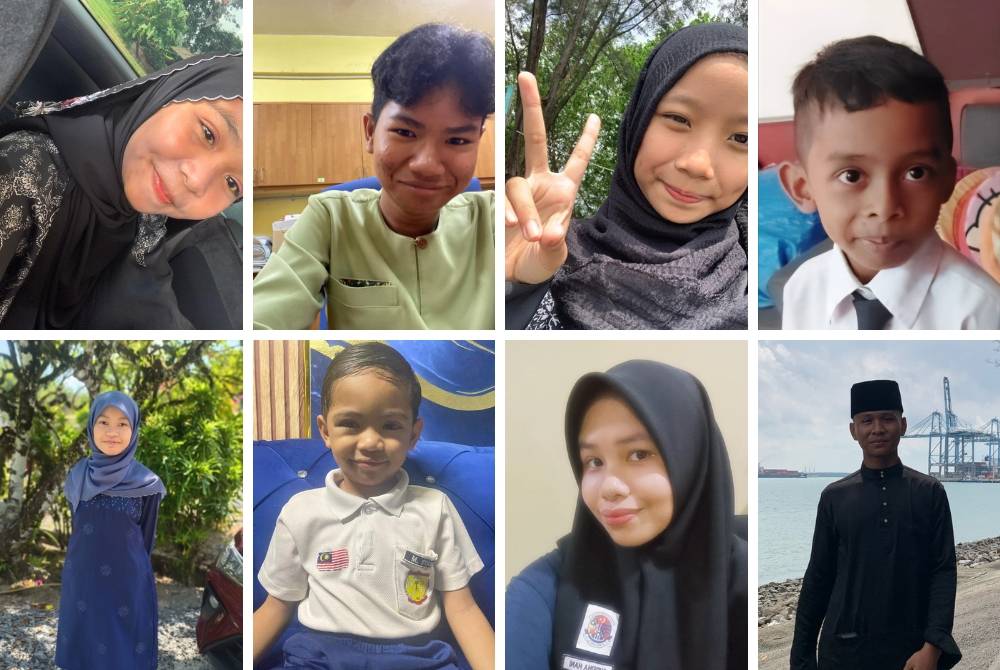 Dari kiri (atas), Azra Imani; Muhammad Adam; Nur Iffah Rasyiqah dan Muhammad Khairiel Rayyan. Dari kiri (bawah), Hasya Medina, Mohammad Syamil Dzulfiqar, Surfina Hani dan Muhammad Qayyum. 