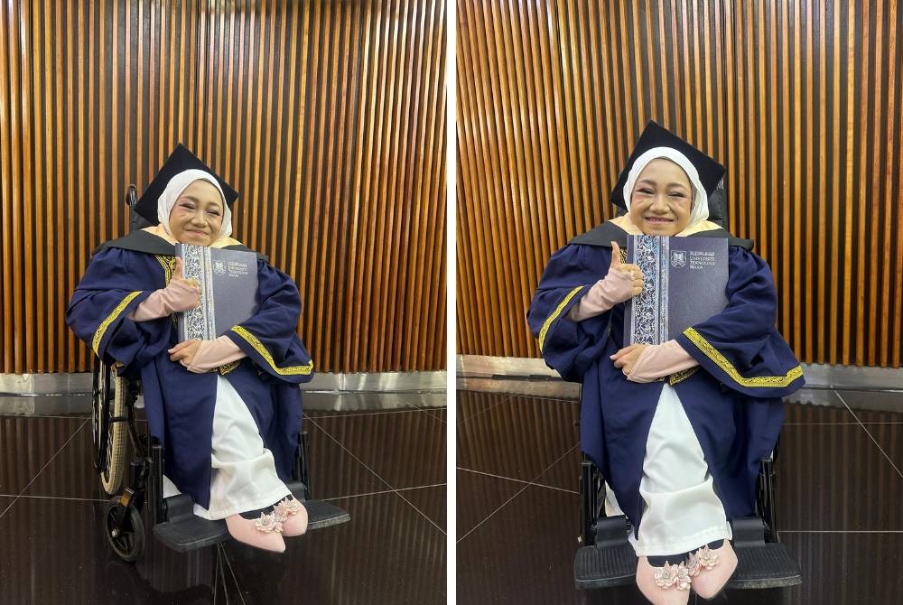 Keadaan fizikal yang terbatas bukan penghalang untuk Rusyamimi membuktikan dirinya juga layak berjaya dalam pendidikan.
