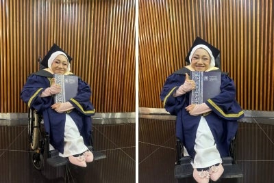 Keadaan fizikal yang terbatas bukan penghalang untuk Rusyamimi membuktikan dirinya juga layak berjaya dalam pendidikan. 