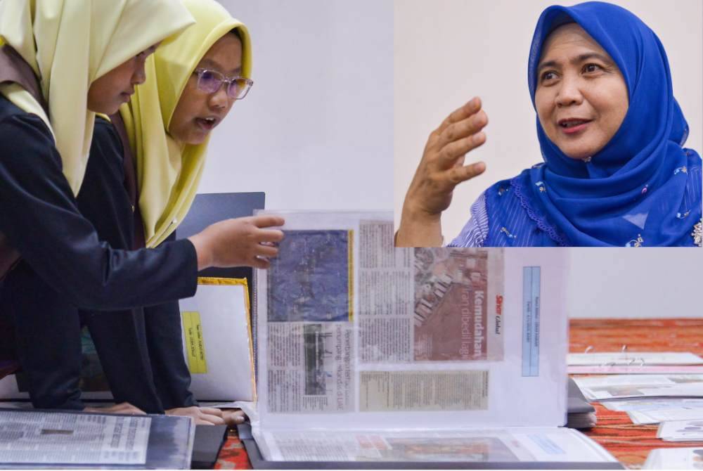 Pelajar sekolah mengambil peluang ini menyertai Bengkel Akhma. Gambar kecil: Nurafidah.