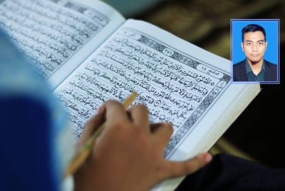 Hafazan adalah satu proses memelihara ayat ALLAH dalam ingatan, tetapi pembentukan akhlak memerlukan pendidikan hati, bimbingan rohani dan suasana tarbiah yang berterusan. Foto hiasan. Gambar kecil: Kamarul Azuan Shah