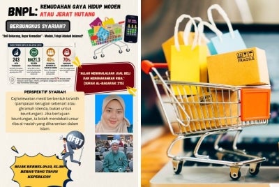 Namun, di sebalik kemudahan yang tampak mesra pengguna, timbul persoalan penting dari sudut ekonomi Islam: adakah BNPL benar-benar menjadi solusi kewangan moden atau sebenarnya satu bentuk jerat hutang yang terselindung di sebalik kemudahan teknologi? Gambar kecil (kiri): Nurul Nabihah (atas) dan Dr Jaharudin (bawah) 