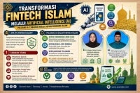 Kini, gabungan AI dan fintech Islam dilihat mampu menjadi pemangkin kepada pembangunan ekonomi Islam yang lebih cekap, telus dan inklusif. Gambar kecil: Siti Nurshazrina (kiri) dan Dr Jaharudin (kanan)