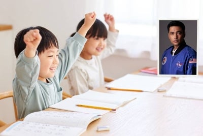 Pada pandangan saya, anak yang benar-benar bersedia untuk bersekolah ialah anak yang mempunyai keyakinan untuk berinteraksi dengan orang lain, mampu mengikuti arahan, boleh mengurus diri sendiri dan mempunyai rasa ingin tahu terhadap dunia di sekeliling mereka. Foto: Canva. Gambar kecil: Dr Sheikh Muszaphar Shukor