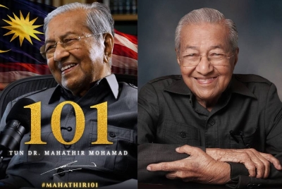 Selamat hari lahir Tun M ke-101. Terima kasih kerana berbakti dan berkorban demi Malaysia. Foto: Media sosial Tun M 