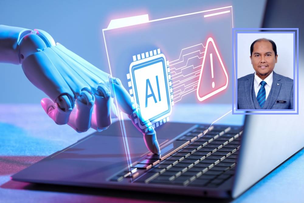 AI tidak akan mengambil alih peranan pensyarah yang sebenar. Yang akan membezakan seorang graduan pada masa hadapan bukanlah kemampuannya menghasilkan jawapan menggunakan AI, tetapi kebolehannya berfikir secara kritis, membuat pertimbangan yang beretika dan memimpin masyarakat dengan hikmah. Itulah nilai yang tidak mampu dijana oleh mana-mana algoritma, walau secanggih mana sekalipun. Foto: Canva. Gambar kecil: Shafry