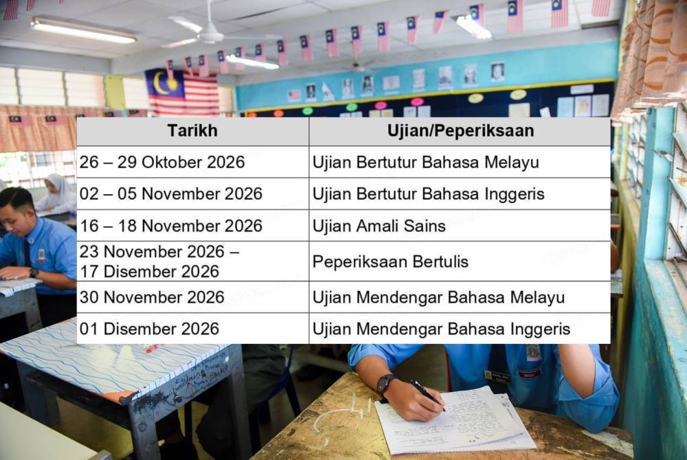 KPM berkata, Lembaga Peperiksaan akan mengumumkan jadual waktu peperiksaan SPM 2026 yang lengkap dalam masa terdekat.