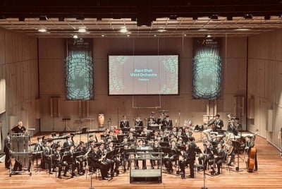 ASWO ketika menggegarkan pentas dengan persembahan orkestra di Kerkrade baru-baru ini.