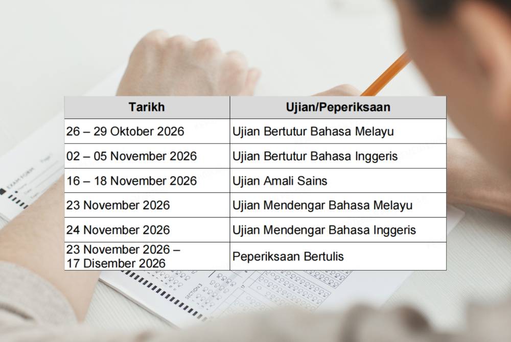 Peperiksaan SPM 2026 dijadualkan bermula pada 26 Oktober hingga 17 Disember, membabitkan 420,879 calon di seluruh negara. Kesemua calon akan mendudukinya di 3,334 pusat peperiksaan yang disediakan.