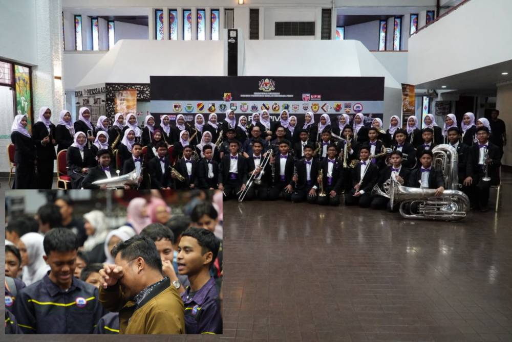 Lapan tahun menanti, akhirnya impian JWO untuk menggenggam Anugerah Emas menjadi kenyataan. Gambar kecil: Mohd Hamy Faizal (berbaju koko) tidak mampu menahan air mata ketika JWO menerima anugerah yang dinanti-nantikan.