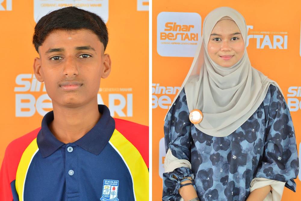 Dari kiri Shathiswaran dan Myra Zahra Sofea. JURUGAMBAR: ASRIL ASWANDI ABD SHUKOR