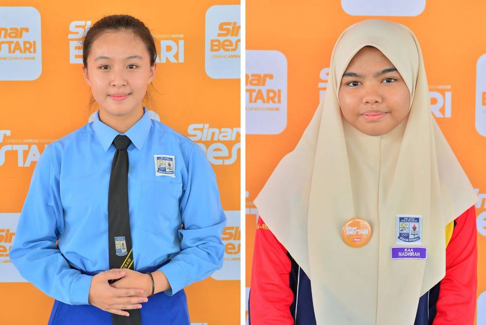 Dari kiri Tee Yi En dan Zulaikha Nadhirah. JURUGAMBAR: ASRIL ASWANDI ABD SHUKOR