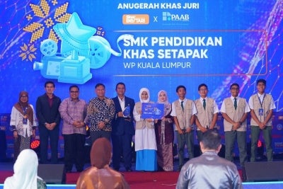 Anugerah Khas Juri Sinar Bestari x PAAB diberikan kepada Sekolah Menengah Kebangsaan Pendidikan Khas Setapak, Kuala Lumpur dalam Festival TV PSS Sinar Bestari Peringkat Kebangsaan 2026 pada Khamis.