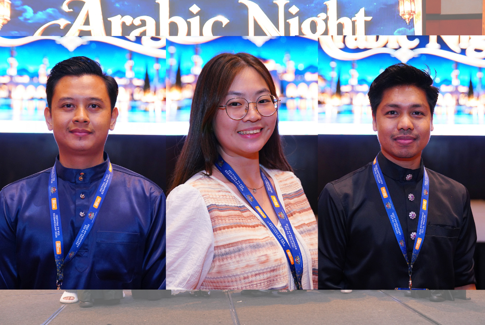 Dari kiri Kamarul Arifin, Phang Li Ling dan Mohd Amirul Shafik