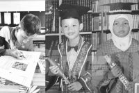 Tiga beradik maut dalam perjalanan ke sekolah dalam tragedi di Jalan Parit Haji Sirat, di sini. Dari kiri, Nor Daniel Aiman, Nor Daniel Fikri dan Puteri Naufal Raisya. 