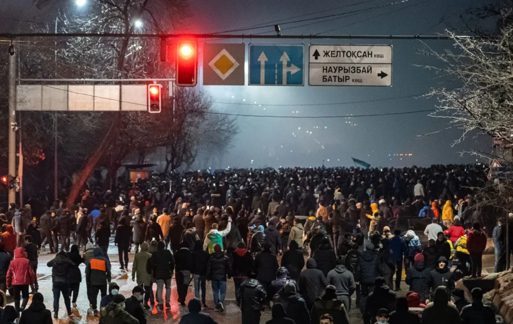 Thousands took to the streets in Almaty and in the western province of Mangystau, saying the price rise was unfair given oil and gas exporter Kazakhstan's vast energy reserves. (Source: AFP)