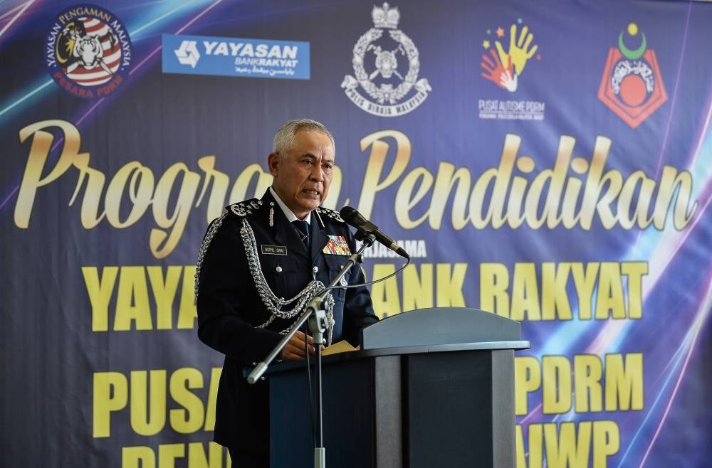 KUALA LUMPUR: Inspector-General of Police Tan Sri Acryl Sani Abdullah Sani at the Autistic Students Early Education and Skills Programme held at the Malaysian Police Training Centre (Pulapol)، here، today.
