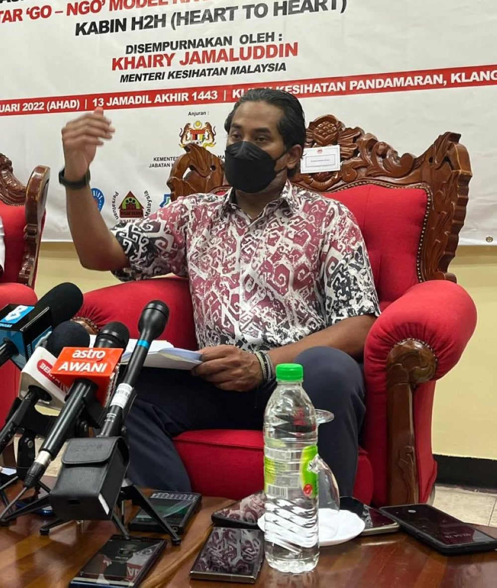 Khairy today during the press conference.