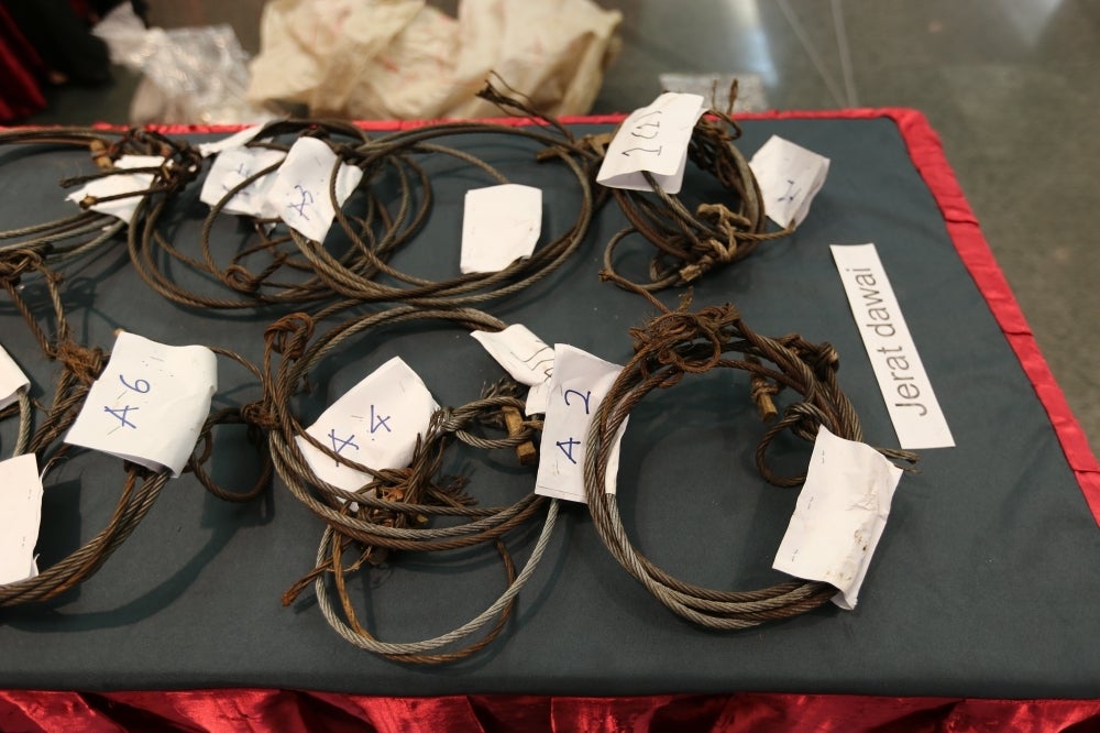 Among the items seized by Perhilitan.