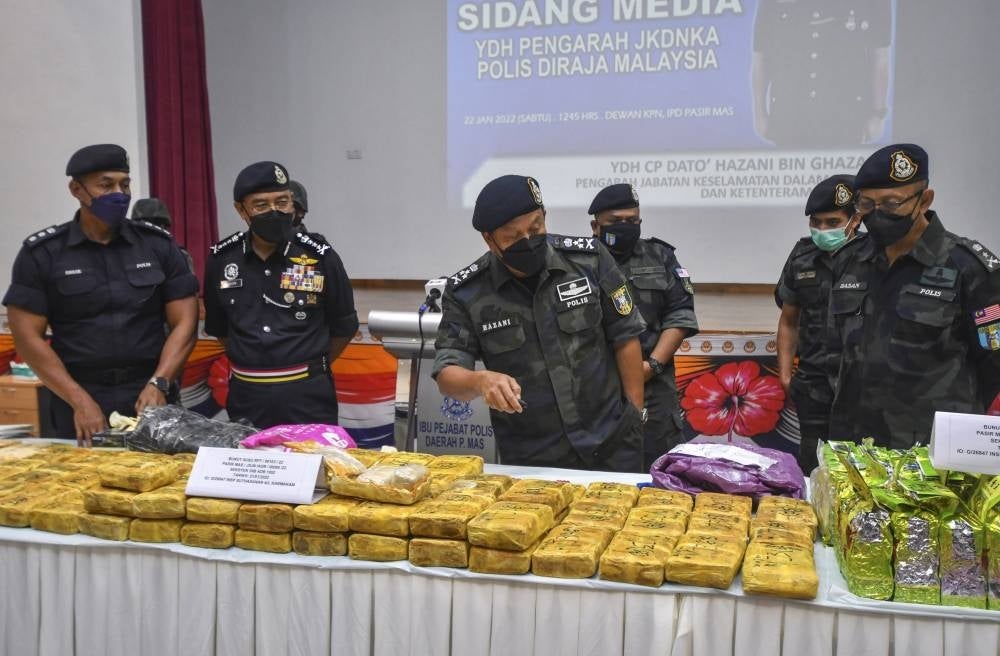 Internal Security and Public Order Department (JKDNKA) director Datuk Hazani Ghazali said the seizure was the biggest by the Kelantan police early this year. - BERNAMA
